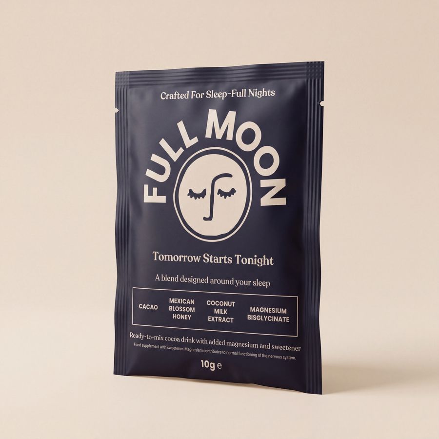 A Full Moon hot cacao sachet